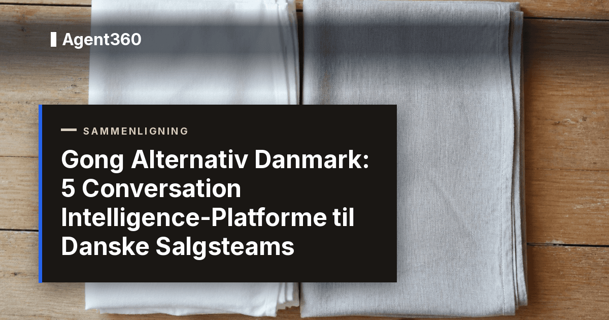 Gong Alternativ Danmark 2026: 5 Conversation Intelligence-Platforme til Danske Salgsteams